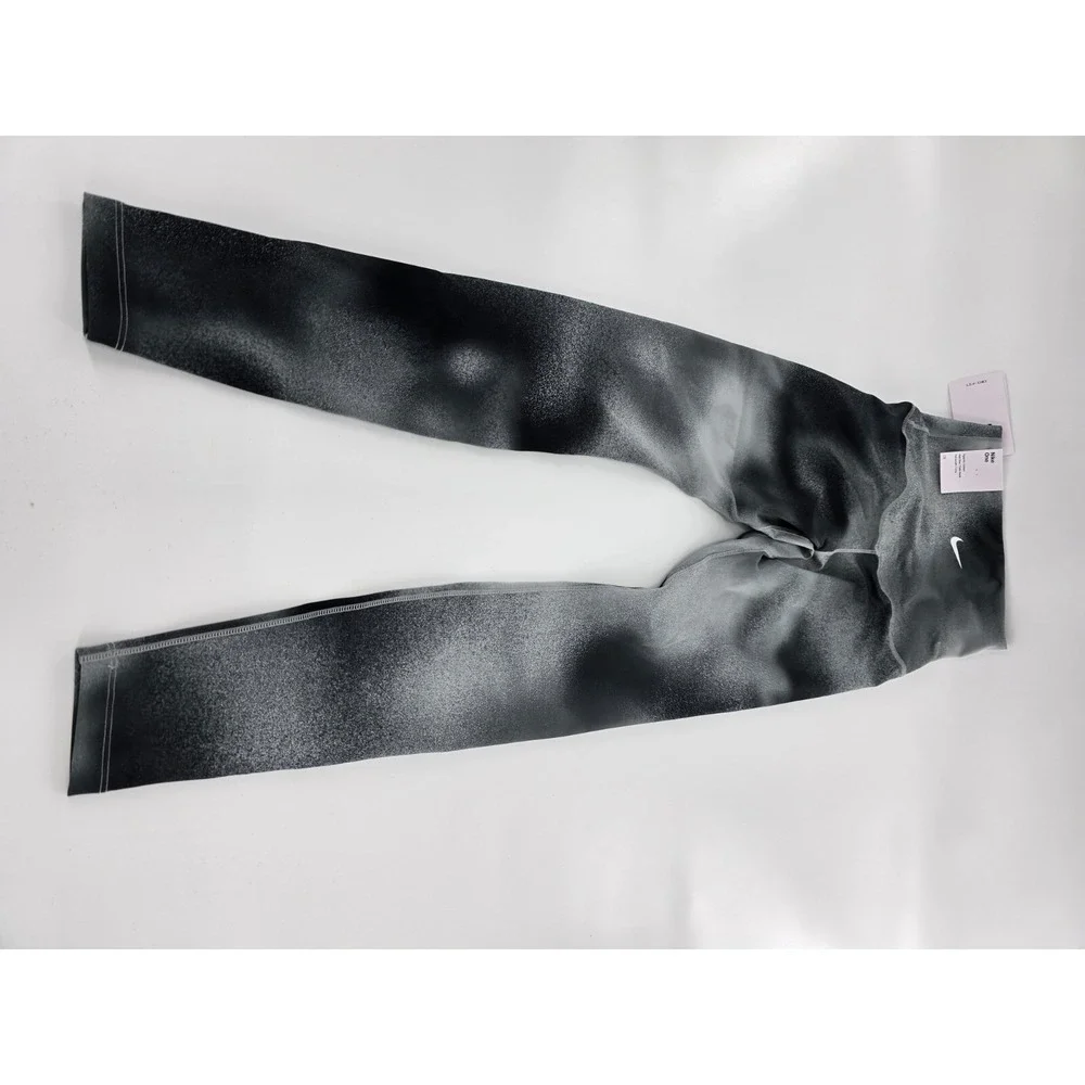 Nike One High-Rise Printed Leggings Womens XS Black Dri-FIT Pants FQ6260-010 New